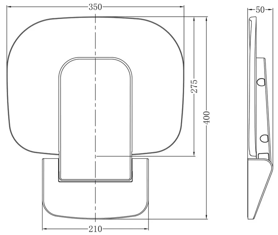 Mereo Mereo, Zuhanyülőke, duroplast, fekete, MER-CSS121B