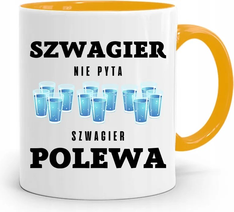 Sógornak Sárga Bögre Születésnapi Ajándéknak, fényképes nyomattal