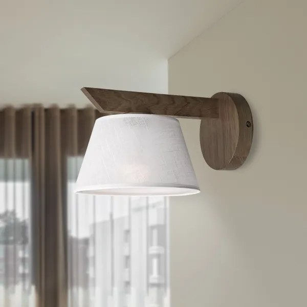 Brilagi - LED fali lámpa ANTHONY 1xE14/40W/230V diófa/fehér