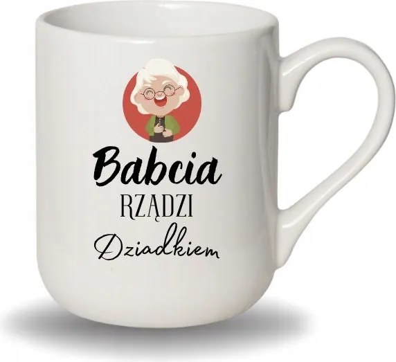 Bögre Fehér Coffee Vicces Ajándék Nagymama Napja Nagymama Uralkodik