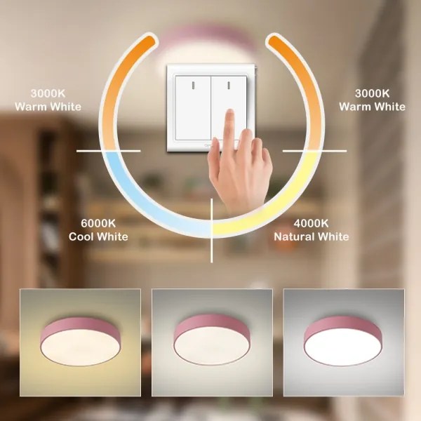 Brilagi - LED mennyezeti lámpa POOL LED/48W/230V 3000/4000/6000K 40 cm rózsaszín
