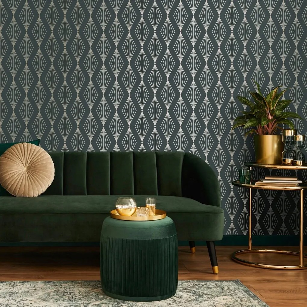 Geometrikus mintás vinil tapéta flizelin