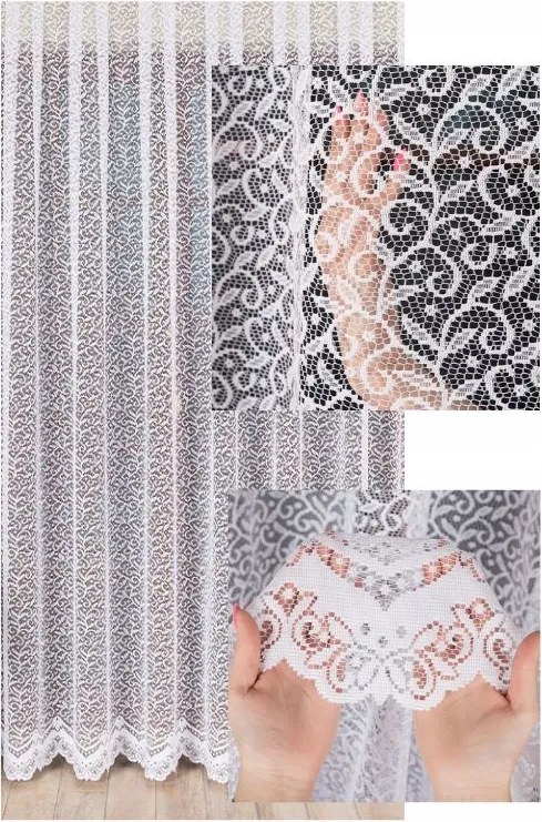 Jacquard Függöny Nappali Függöny Fehér Sűrű Szalag Békáknak Alagút Sz. 200x200