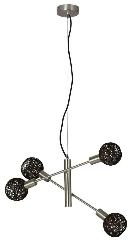 Briloner 4814-042 - Csillár zsinóron NATURE 5xE14/5,5W/230V