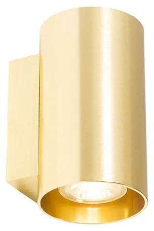 Modern fali lámpa arany kerek 2-lámpás - Sandy