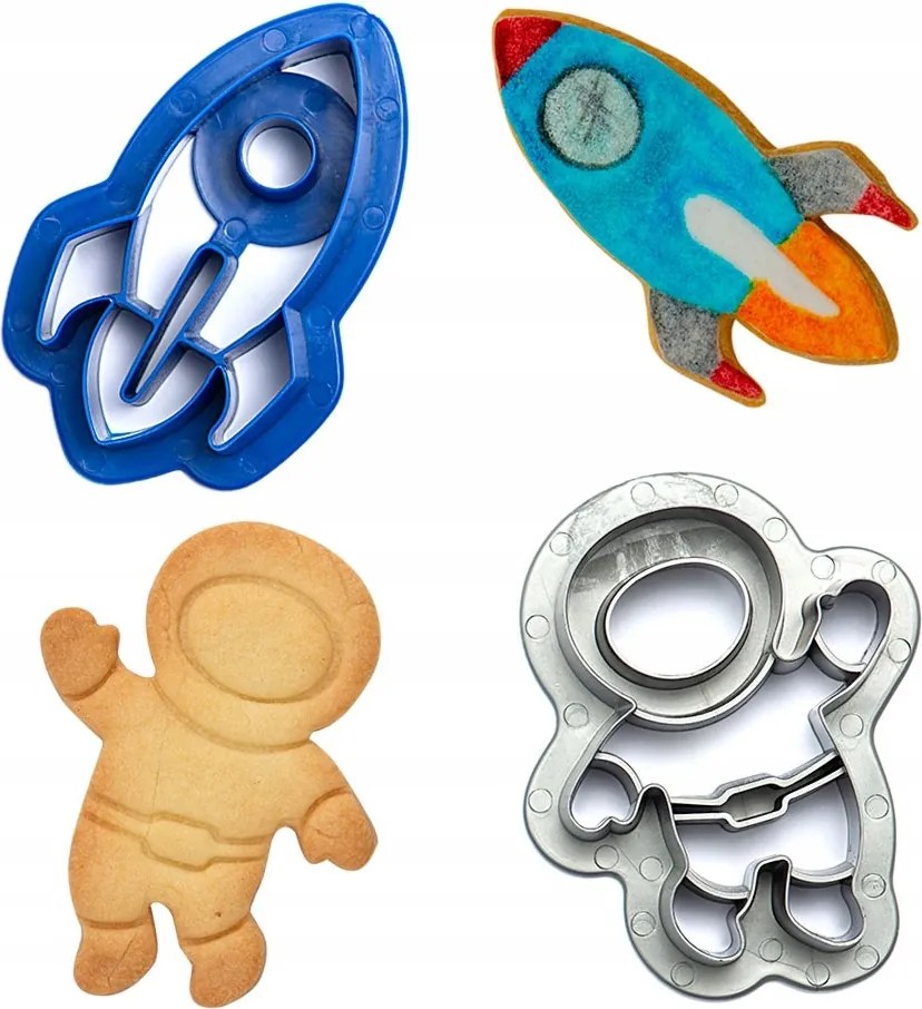 Decora forma űrhajós és rakéta lenyomattal 2 db Kozmosz