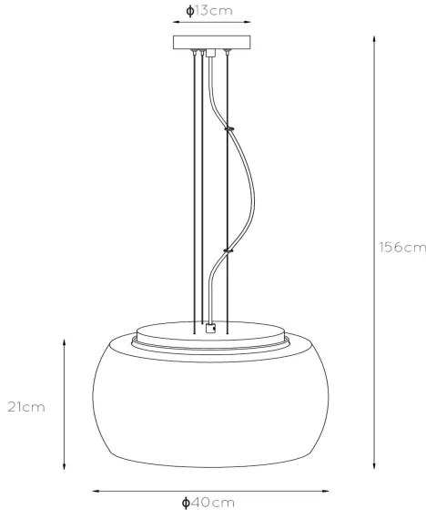 Lucide 45401/40/65 - Csillár zsinóron OLIVIA 3xE27/40W/230V átm. 40 cm fekete
