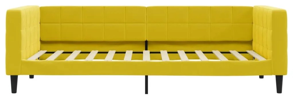 sárga kihúzható bársonyheverő 100 x 200 cm