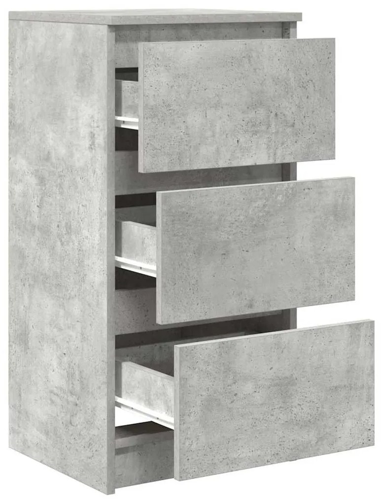 betonszürke szerelt fa tálalószekrény 37,5x35x76 cm
