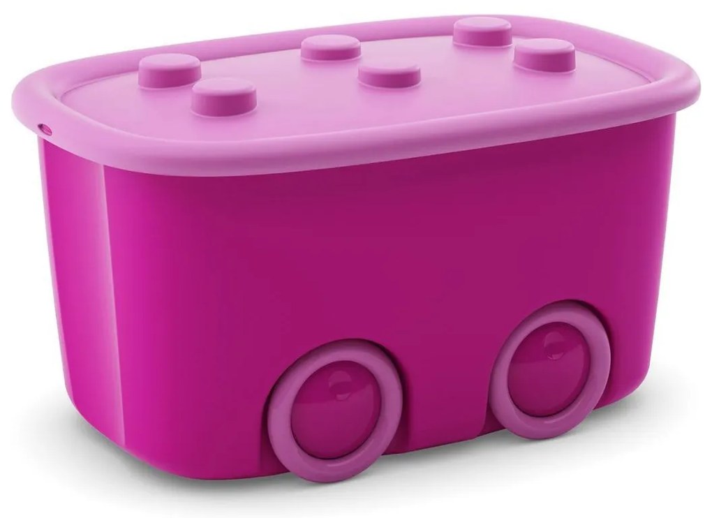 KIS Tároló doboz FUNNY L 46l lila