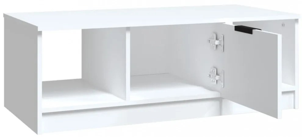 fehér szerelt fa dohányzóasztal 102x50x36 cm