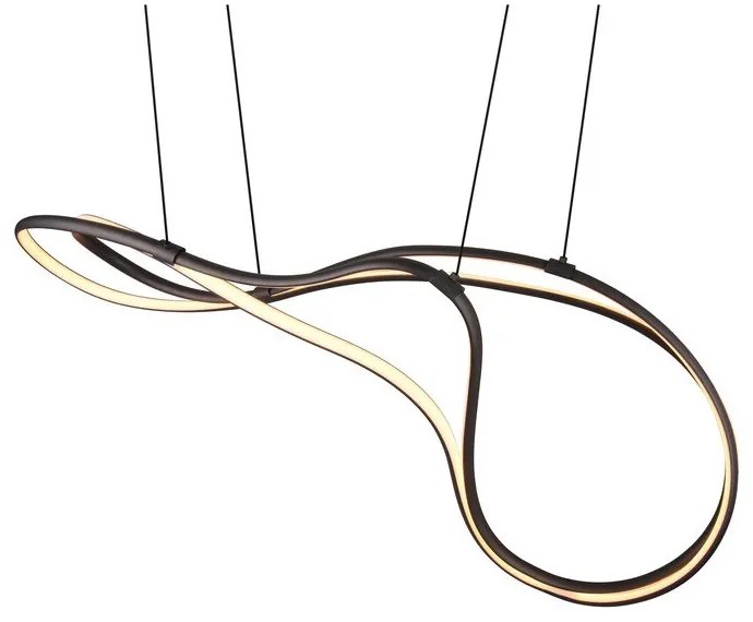 Fekete LED függőlámpa fém búrával Nala – Trio Select