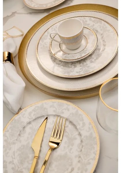 68 darabos étkészlet élénk színű/csontporcelán