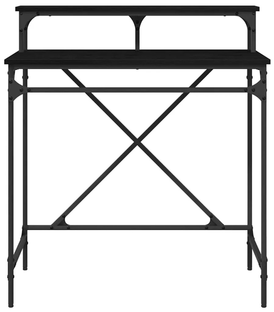 vidaXL Asztal Fekete tölgy 80 x 50 x 90 cm Faanyag