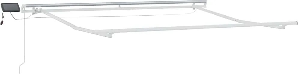vidaXL Napernyő keret LED -es lámpákkal Fehér 300 x 250 cm Alumínium