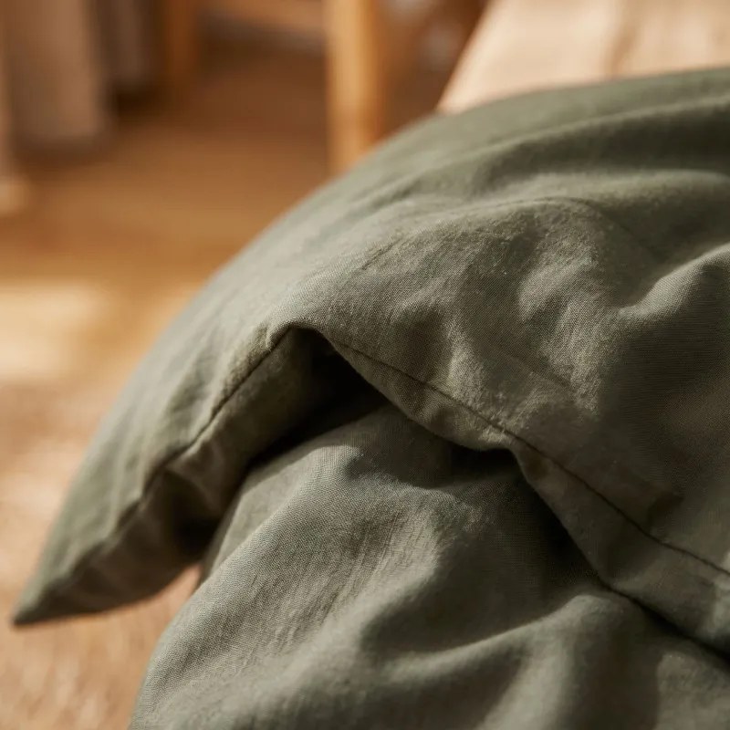 EMI Dark Green damasztszatén ágyneműhuzat
