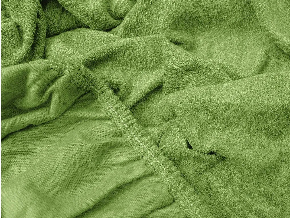 Frottír EXCLUSIVE zöld lepedő 200x220 cm