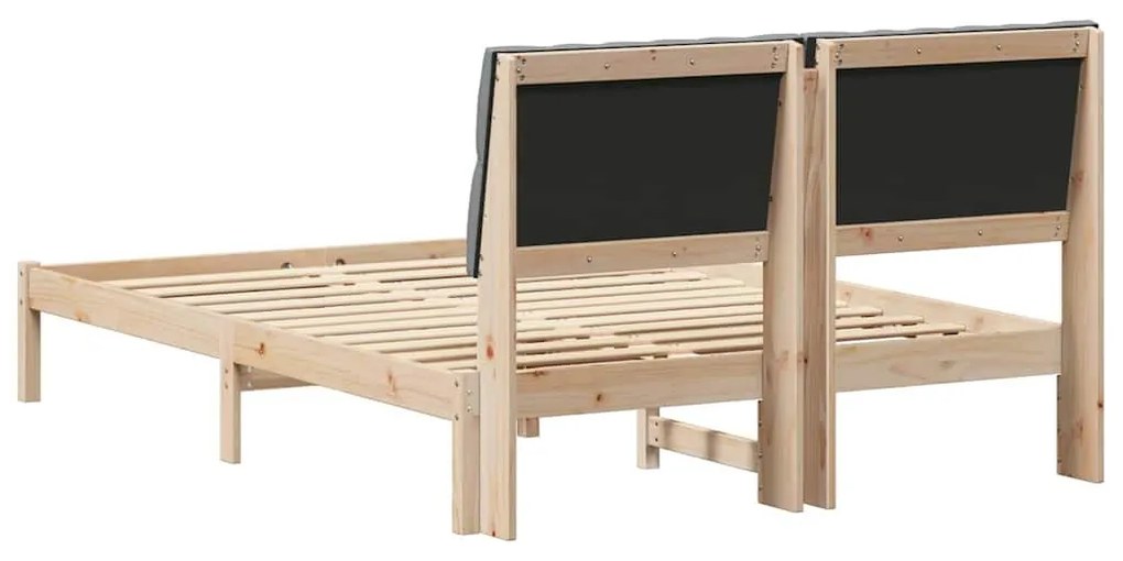 Ágykeret Kárpitozott Fejtámlával fejtámlával Barna 160 x 200 cm