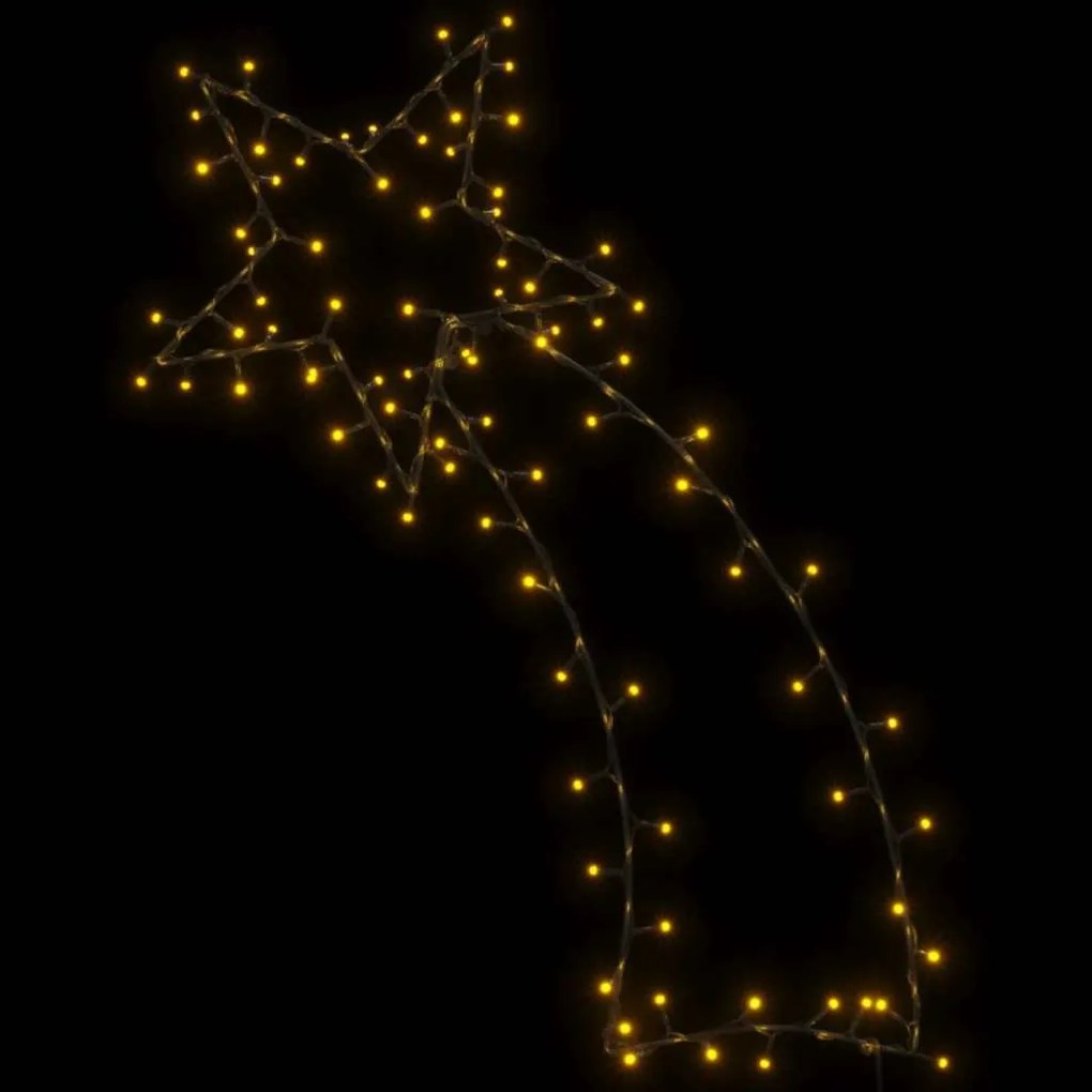 meleg fehér karácsonyi fények Shooting Star sziluett 115 LED