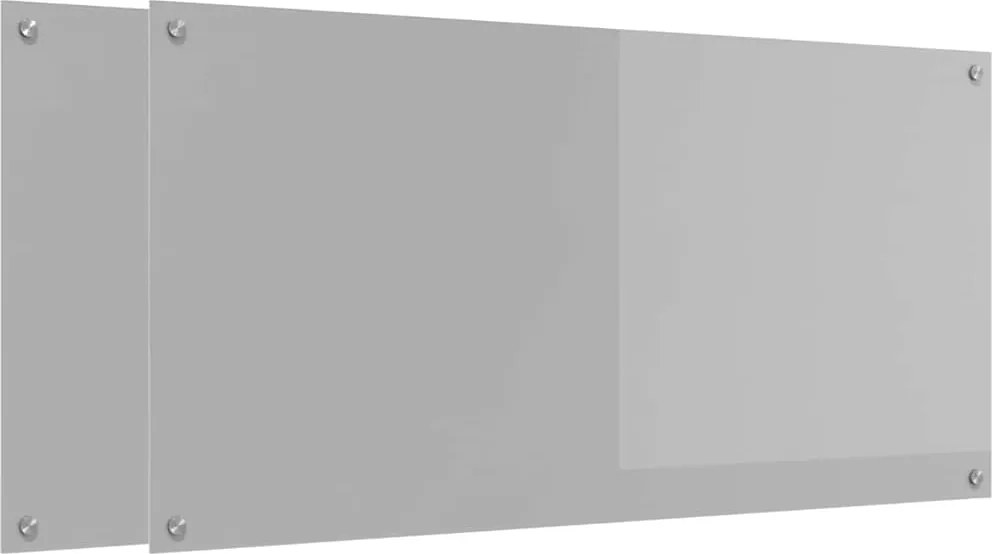 vidaXL Konyhai splashback 2 pcs Világosszürke 120 x 60 cm edzett üveg