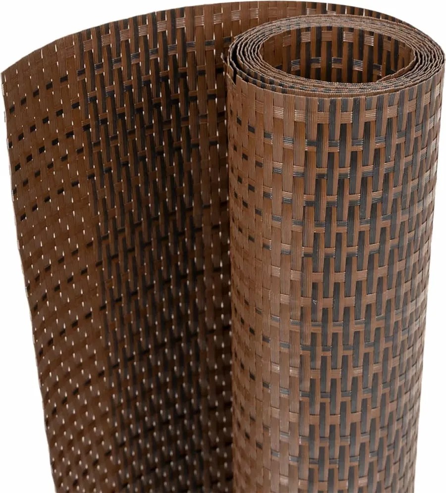 vidaXL barna és fekete polyrattan erkélyparaván 400x80 cm