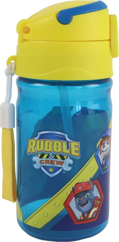 Mancs Őrjárat Rubble műanyag szívószálas kulacs akasztóval 350 ml