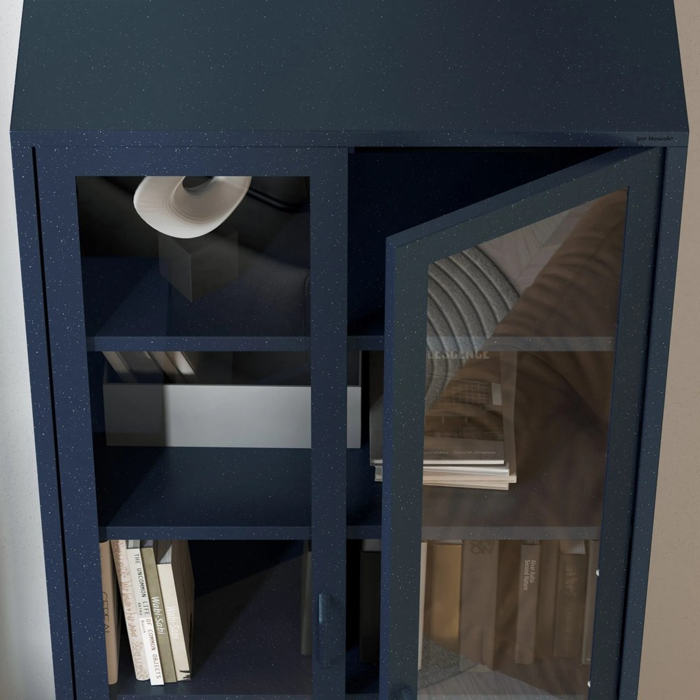 ANGELO vitrin, 800 x 1850 x 450 mm, Modern: gránátszín