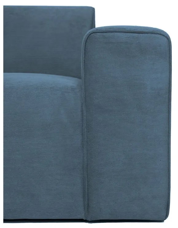 Kék kordbársony kanapé modul (jobb oldali) Sting – Scandic