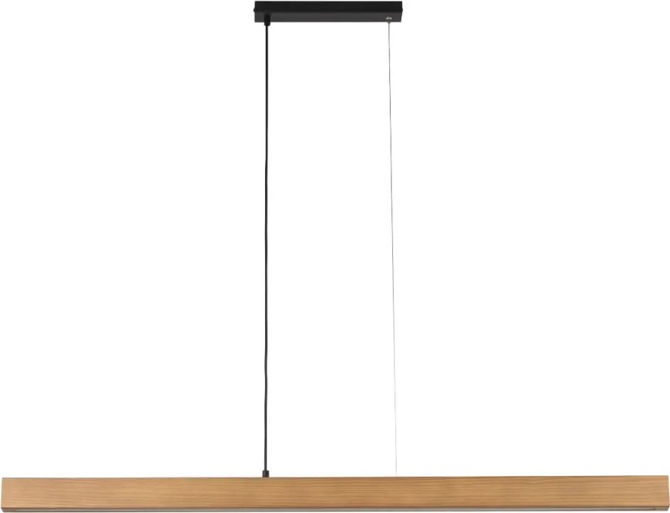 TK LIGHTING 1448 TEO Modern Led Függesztett Lámpa Fekete, Világos Fa LED IP20