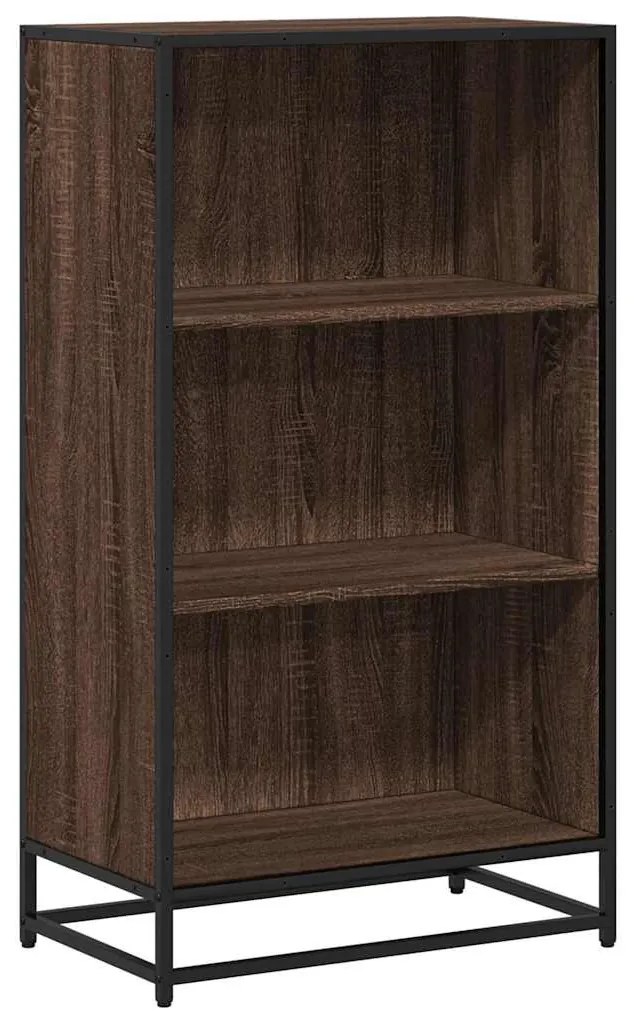 barna tölgyszínű szerelt fa könyvszekrény 60x35x107,5 cm