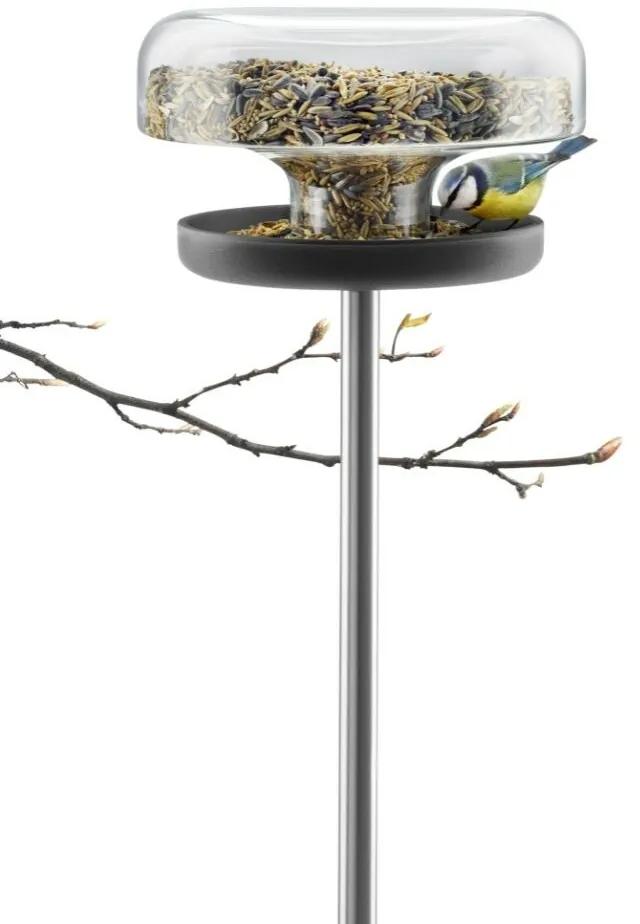 BIRD FEEDER TABLE  átlátszó 21,5cm átmérőjű üveg oszlopos madáretető