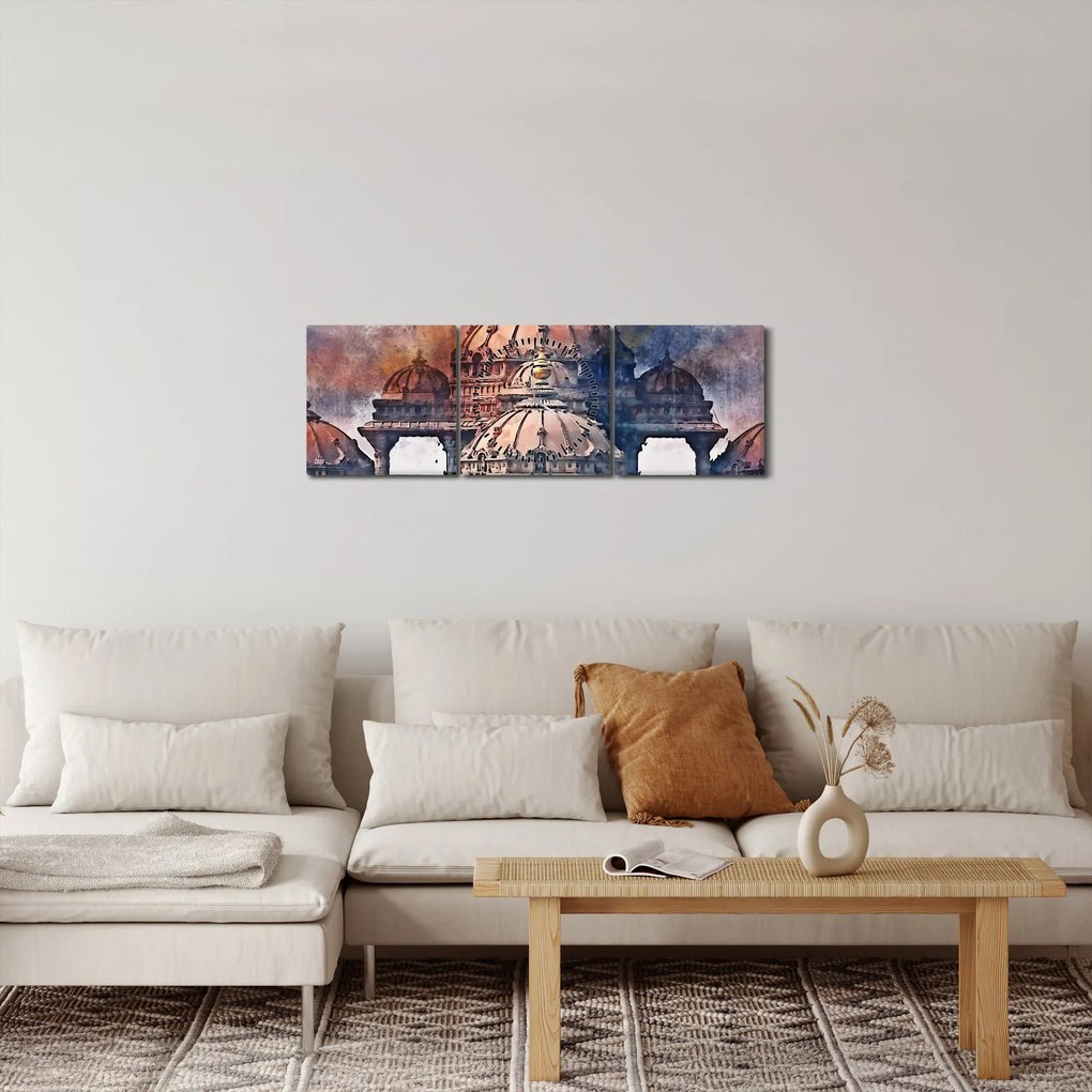 Kép - Akshardham, New Delhi, India (órával) (90x30 cm)