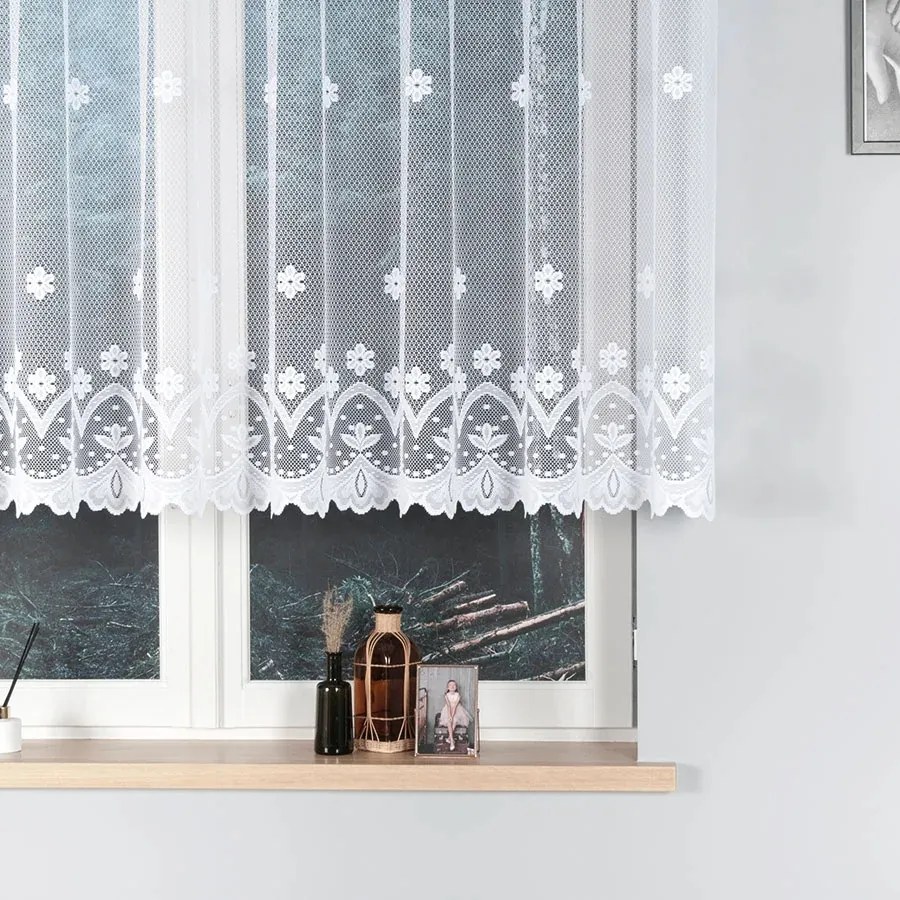 Zsakkard Függöny Nappali Szobába Konyhába 120cm fehér