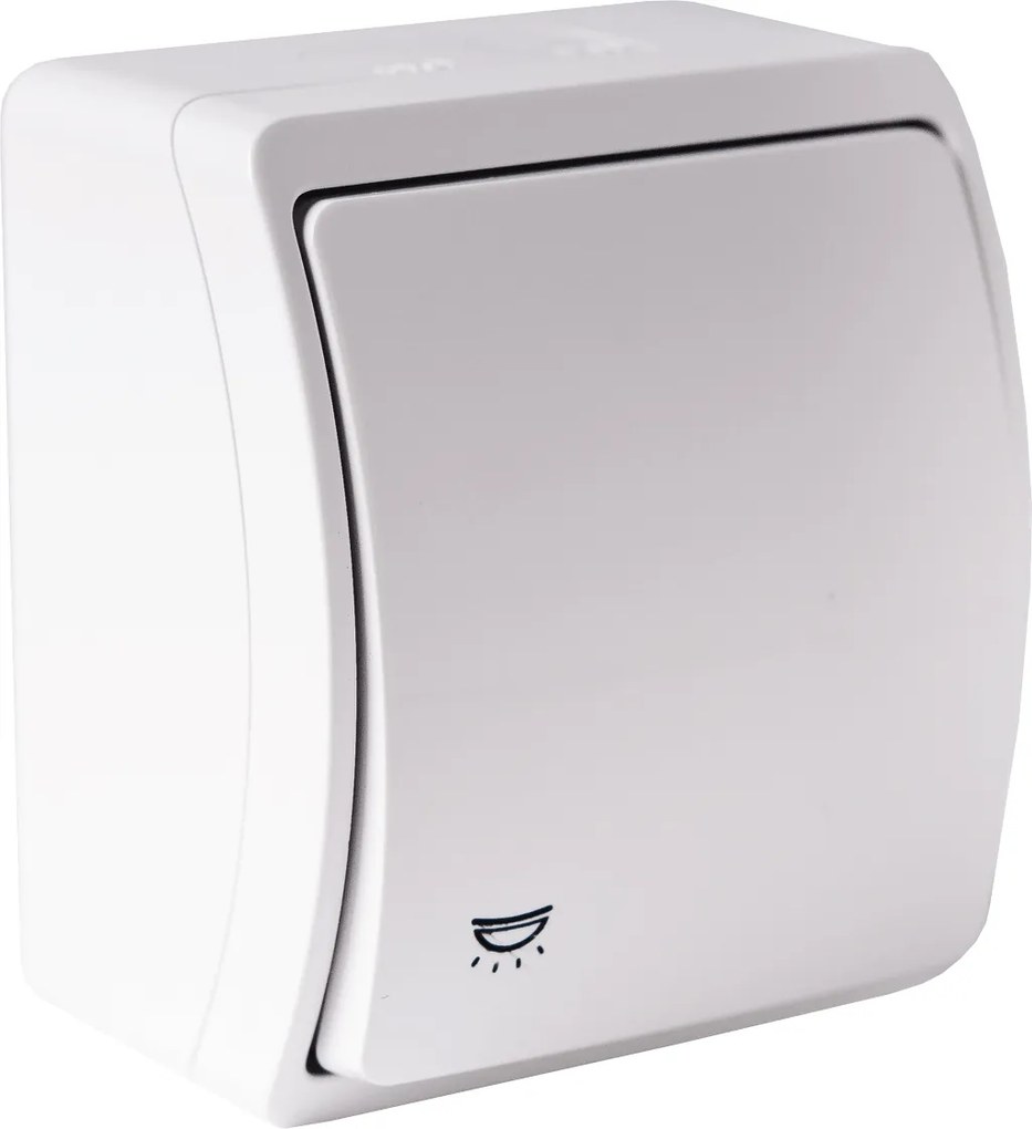 ViPlast Koala Nyomógomb "Fény" Hermetikus Falra szerelhető IP44 Fehér