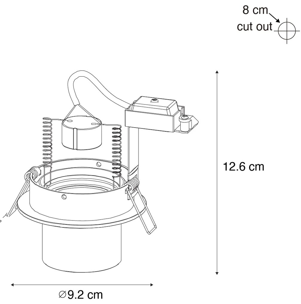 Okos süllyesztett spotlámpa sötét bronz kerek dönthető, Wifi GU10 50mm-es - Installa