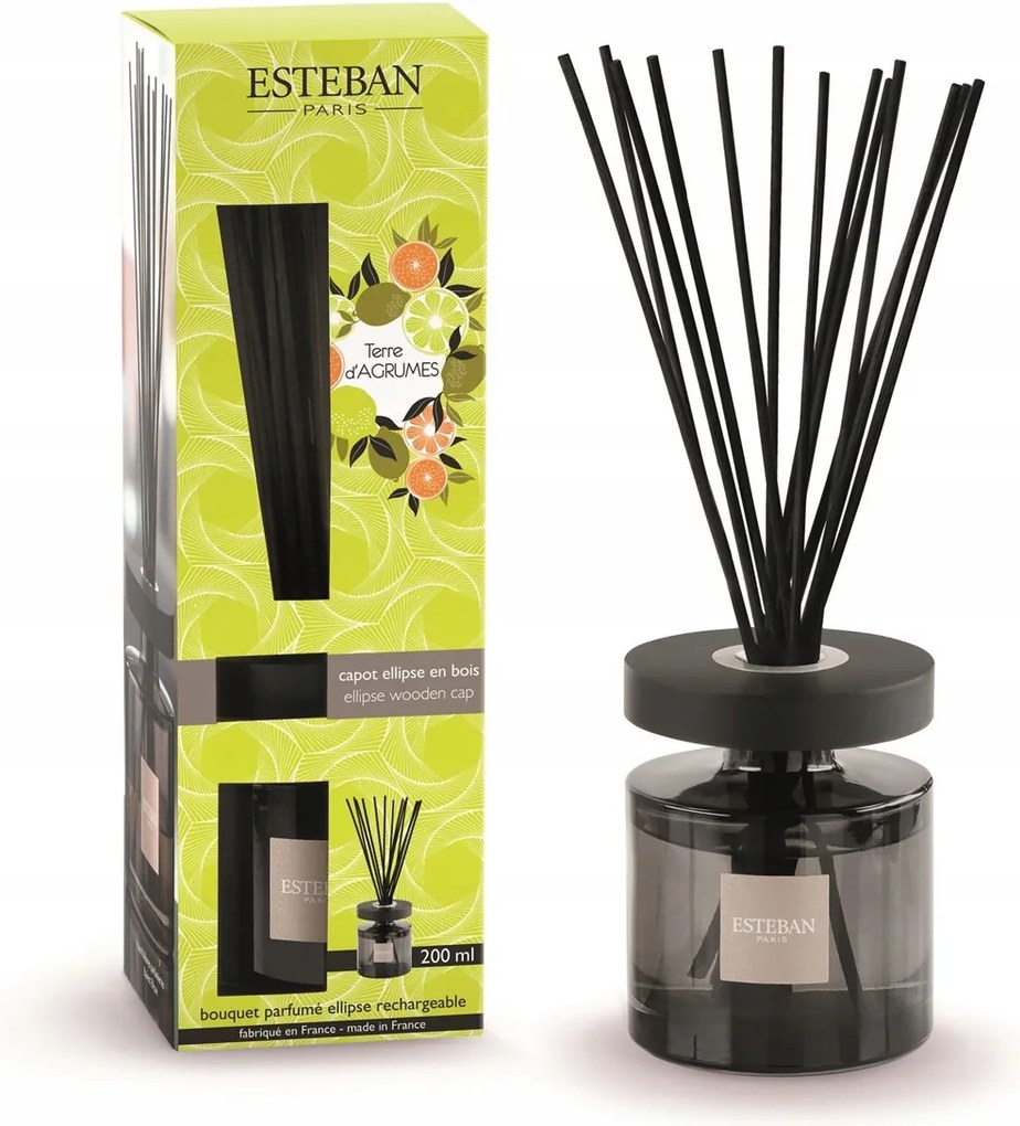 Esteban Paris Illatdiffúzor Pálcikákkal 200 ml Terre d'Agrumes Illat