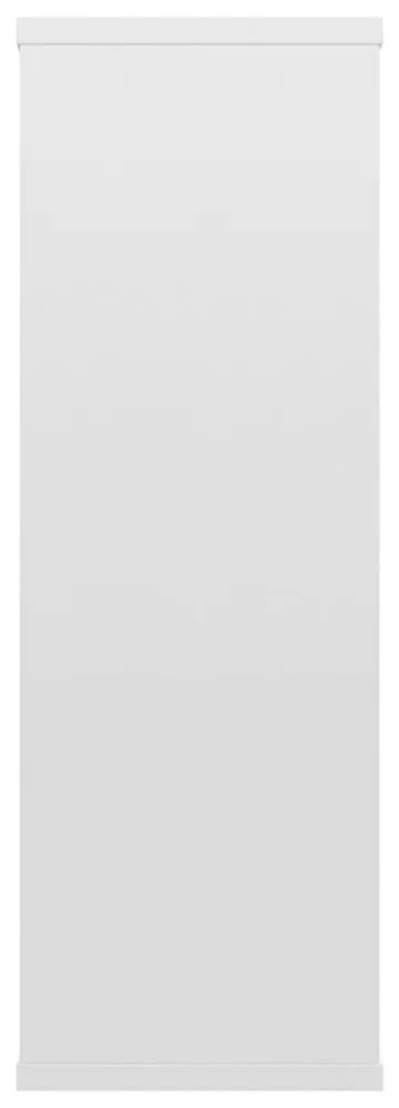 magasfényű fehér szerelt fa fali polc 104 x 20 x 58,5 cm