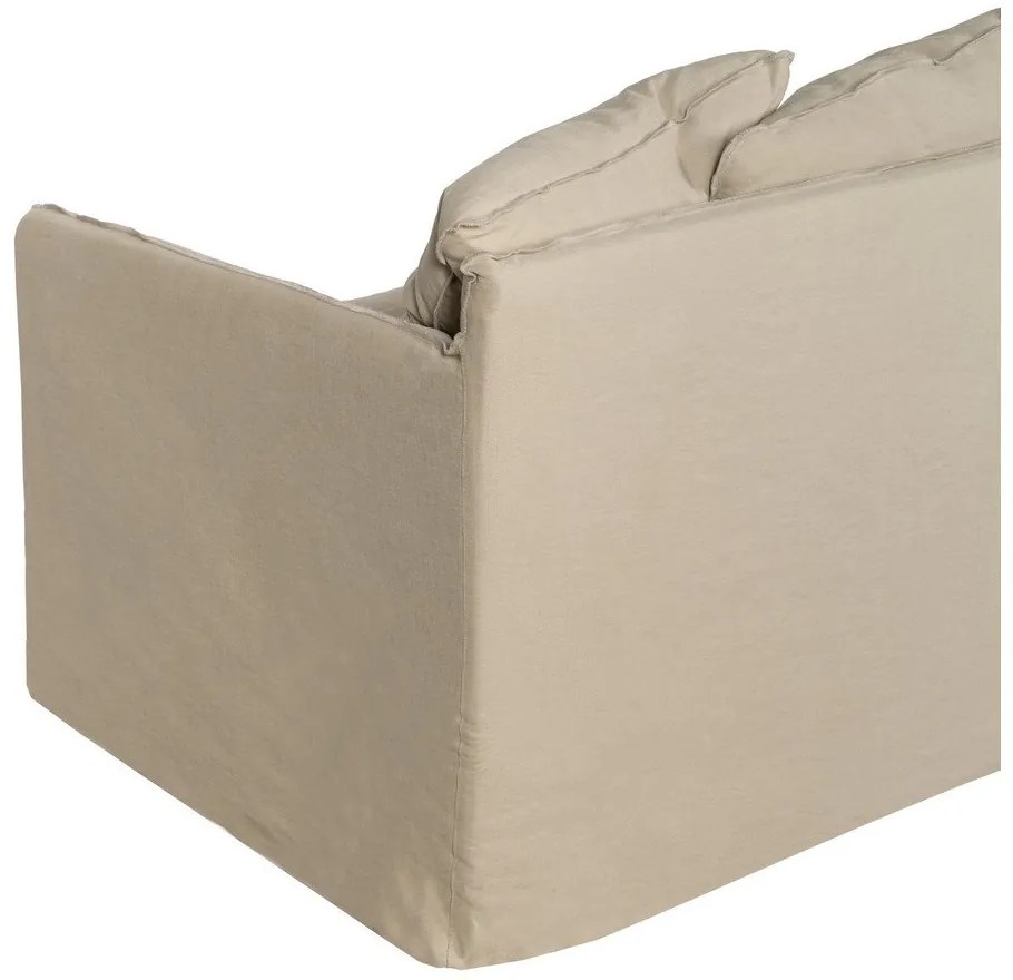 Bézs len kanapé 216 cm – Ixia