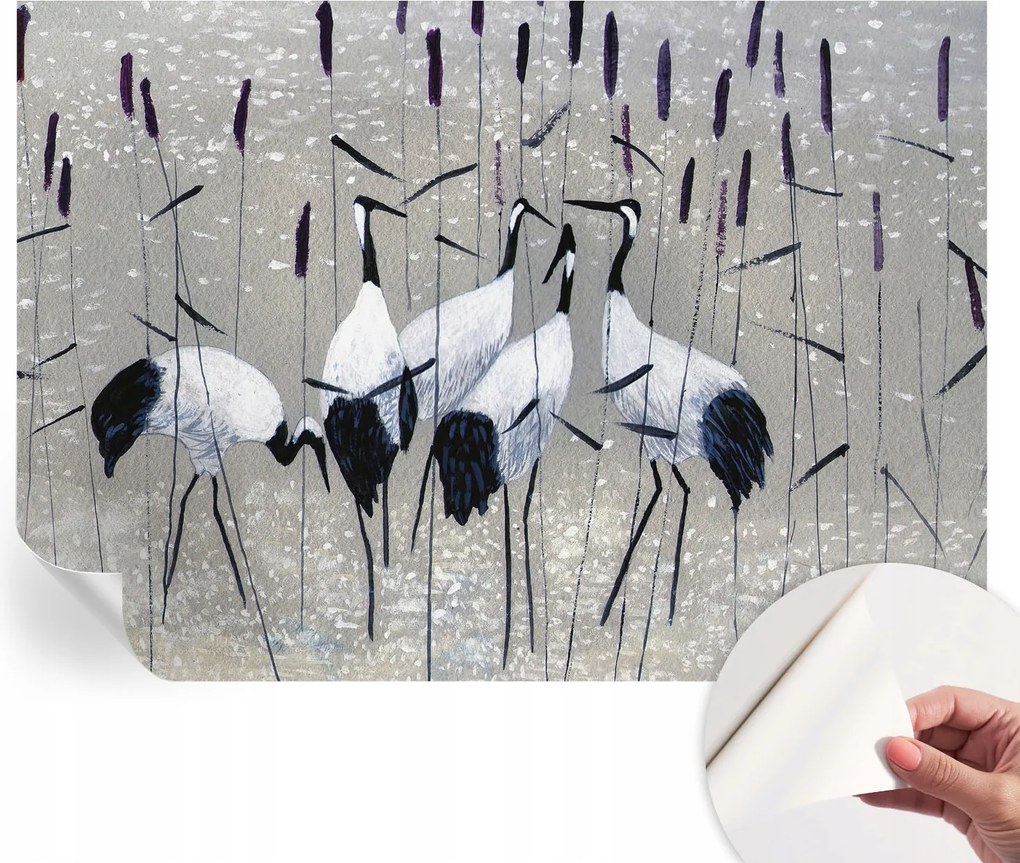 Öntapadós Stílusos Dekoratív Fotótapéta Harmonikus darvak 208x146 cm