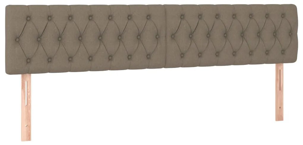 tópszínű szövet LED-es fejtámla 200x7x78/88 cm
