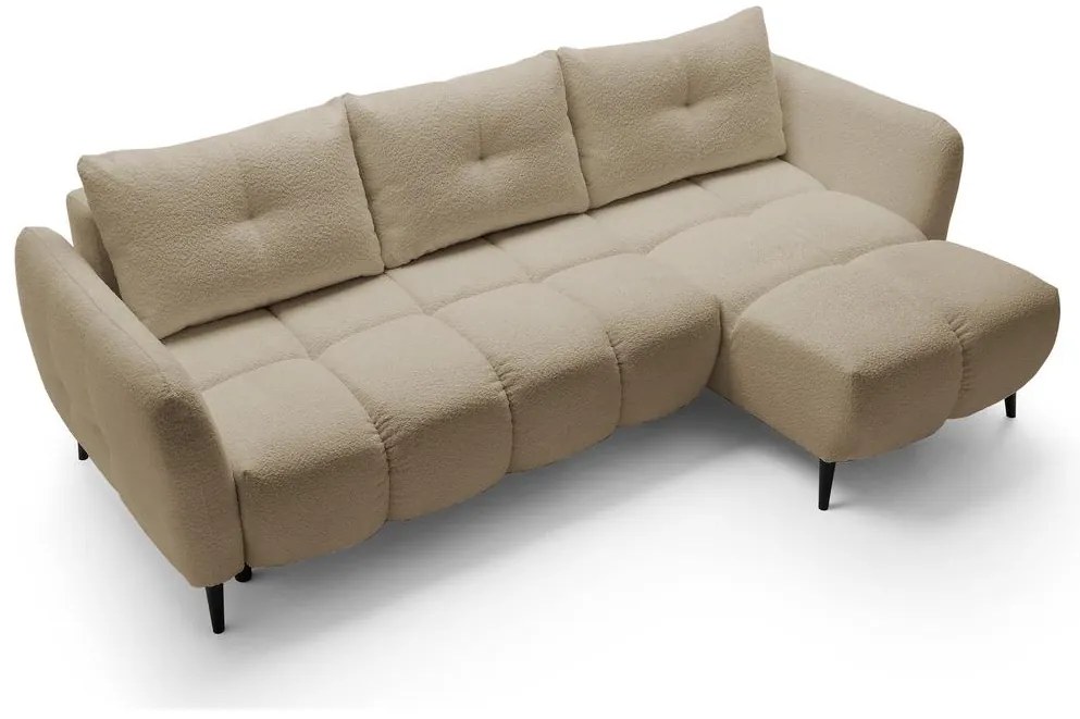 Sarokkanapé Odysea (J) (világos bézs + fekete). 1100435