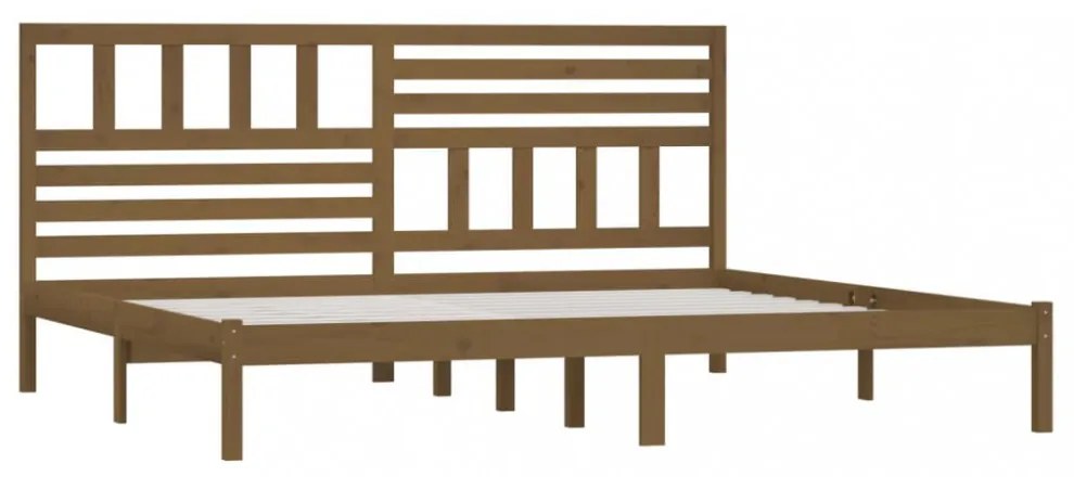 vidaXL mézbarna tömör fenyőfa ágykeret 200 x 200 cm