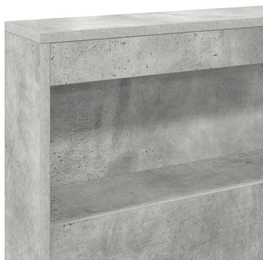 Polcos ágy Beton szürke 100x200 cm Szerelt fa
