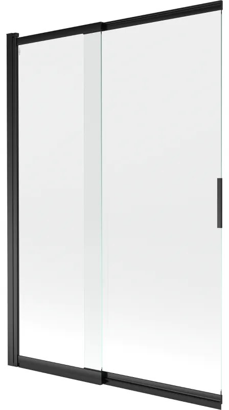 Mexen Fox 2-szárnyú toló zuhanyfal 120 x 150 cm, átlátszó, fekete - 891-120-002-70-00