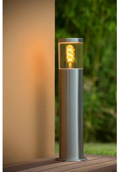 Lucide 14899/50/12 - Kültéri lámpa FEDOR 1xE27/40W/230V IP44 49 cm króm