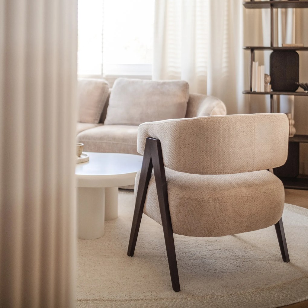 Bézs design fotel MIZU