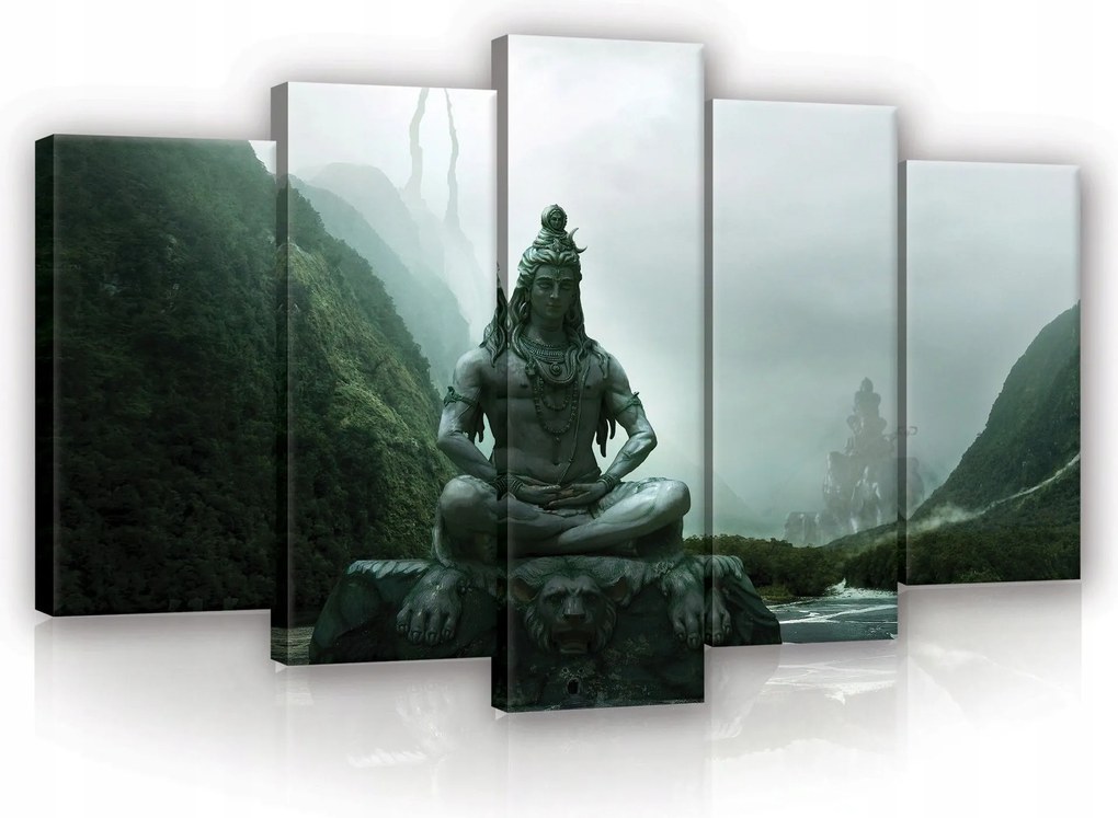 Vászonkép 100x60 Misztikum nyugalom meditáció hegyek folyó Siva természet harmónia