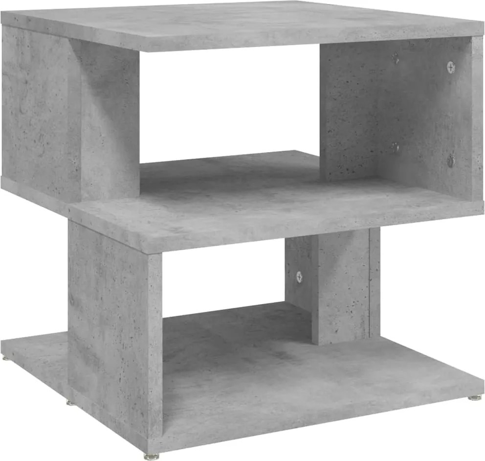 vidaXL betonszürke szerelt fa kisasztal 40 x 40 x 40 cm