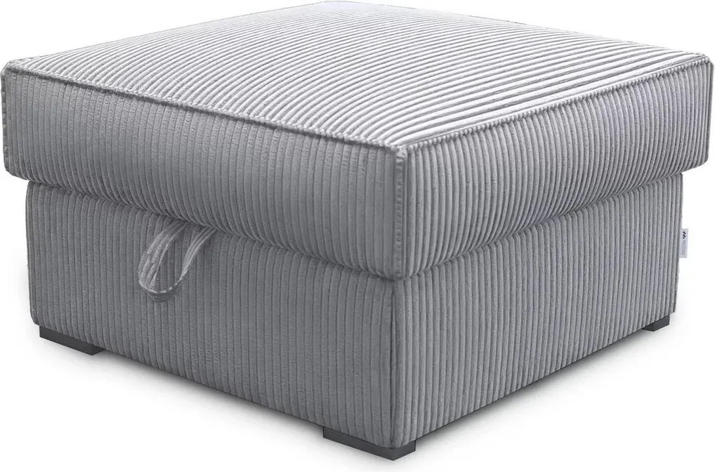 Taburet SMART COSARO XL tárolóhellyel 71x71 cm, világosszürke