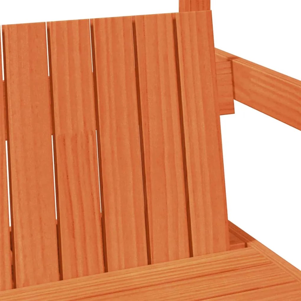 viaszbarna tömör fenyőfa ágy és pad szett tetővel 100 x 200 cm